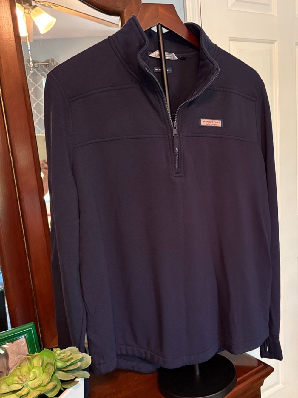 Vineyard Vines Women’s Navy Half-Zip Pullover Sweater-Shep Shirt